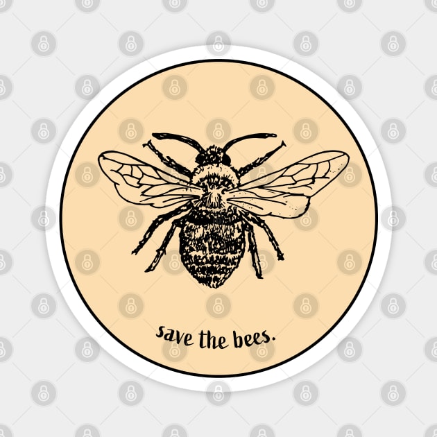 Save the Bees Magnet by LiciaMarie