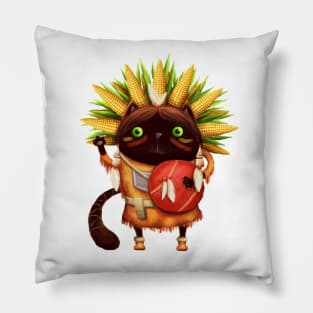 cat indian chief Pillow