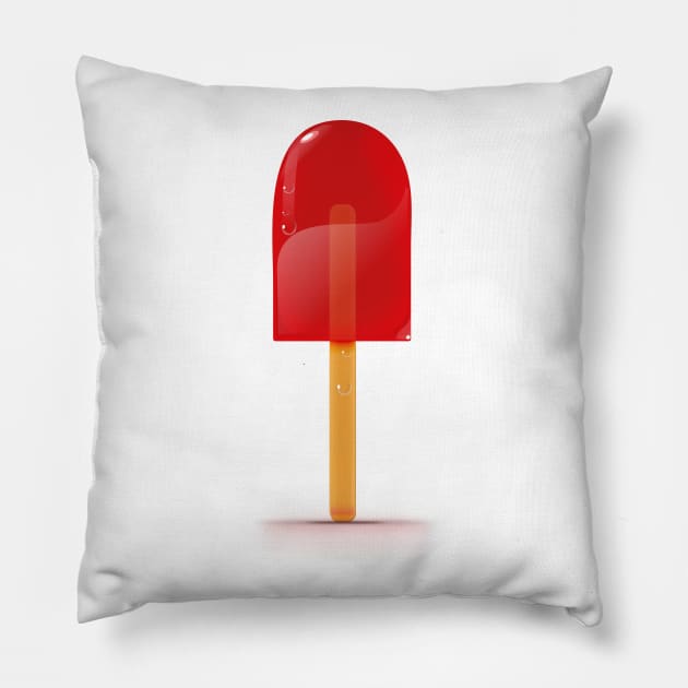 Red Ice Lolly Pillow by nickemporium1