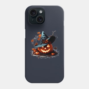 Witch's hat on pumpkin Phone Case
