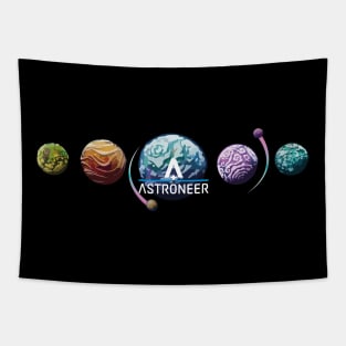 Astroneer Planets Logo Tapestry