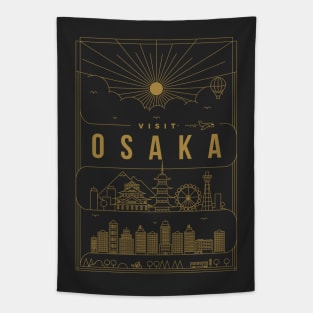 Osaka Minimal Lineal Poster Tapestry