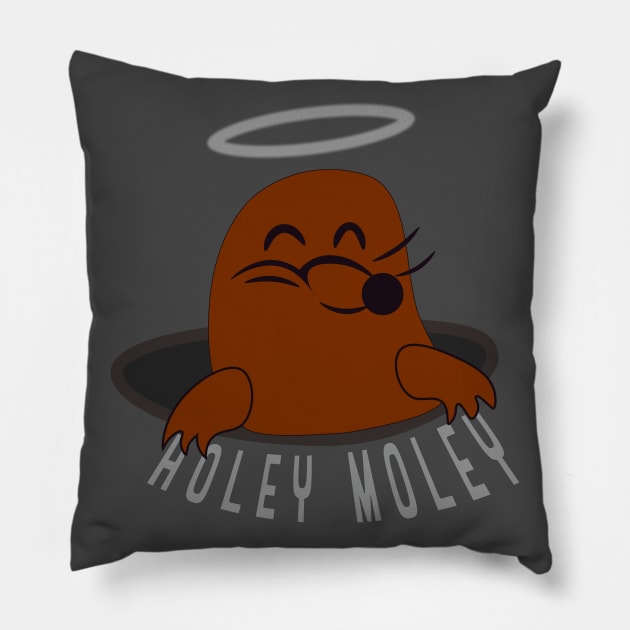 holey moley Pillow by jenniobyrne