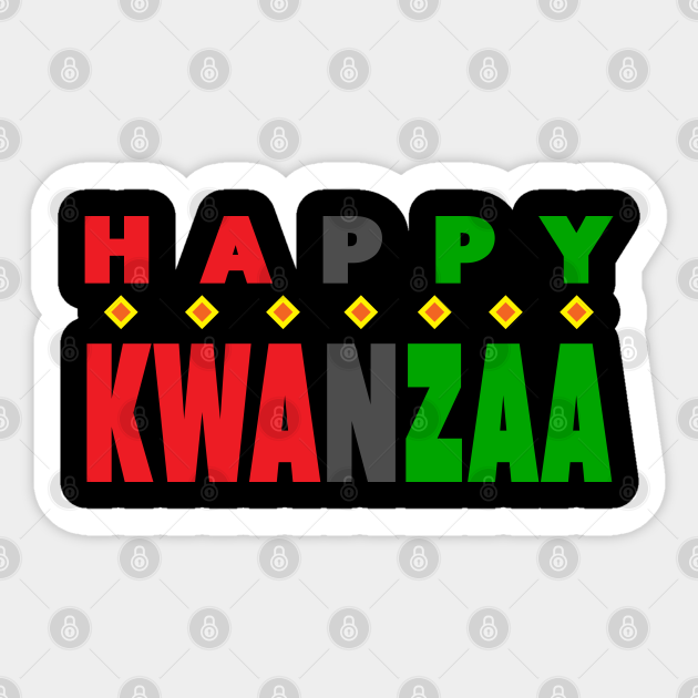 Festive Happy Kwanzaa Holiday Kwanzaa Sticker Teepublic