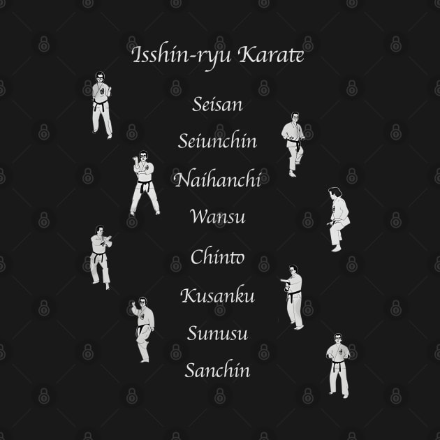 8 Kata of Isshinryu Karate with Illustrations (White Font) by Dojo Art