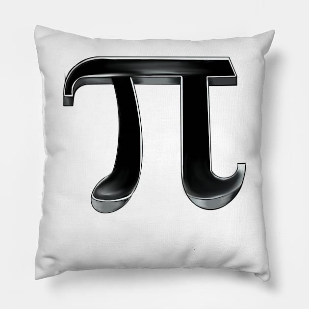 Pi in black- physics mathematics science maths student teacher gift - mathematical constant in 3d Pillow by Artonmytee