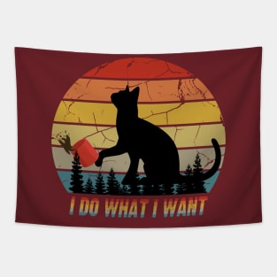 I Do What I Want Cat - Vintage Tapestry