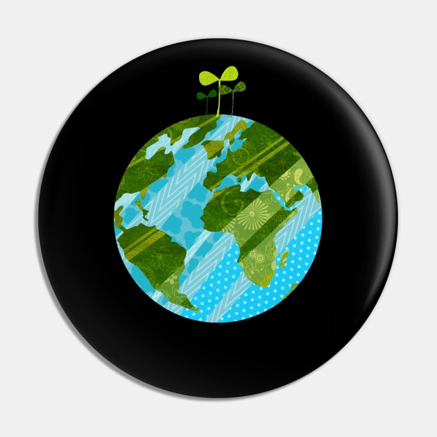 Earth Day Pin by KatherineBlowerDesigns