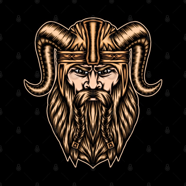 Viking warrior illustration by WODEXZ