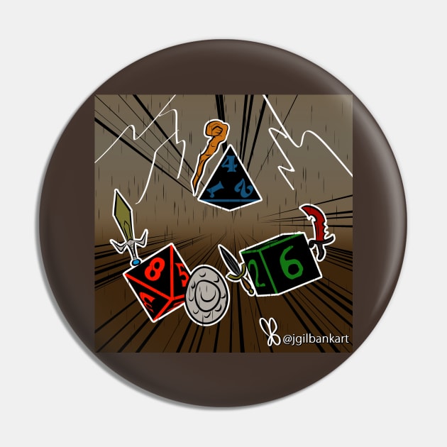 Dice Warriors Pin by jgilbankart