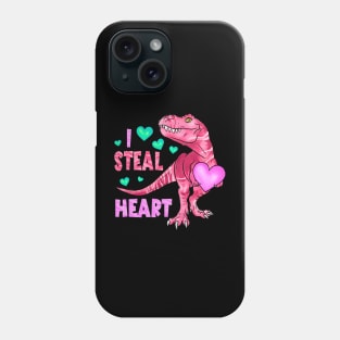 I Steal Heart Dinosaur Heart Valentine Phone Case
