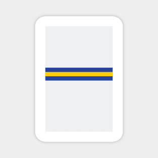 Leeds White Blue & Yellow Colours Bar Design Magnet