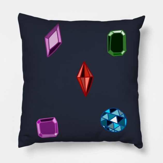 Precious Gems Pillow by saradaboru