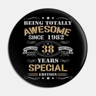 38 Years Special Edition Made In 1982 38th Birthday Pin