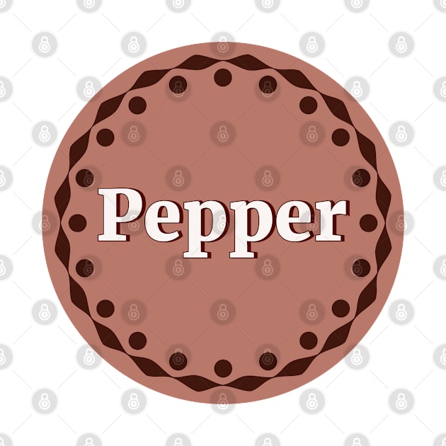 Brown Pepper label by Emy wise