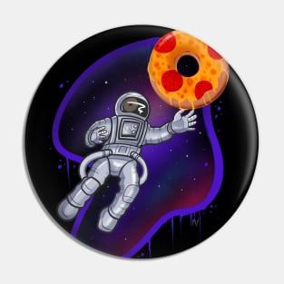 Astronaut Pizza Bagel Pin