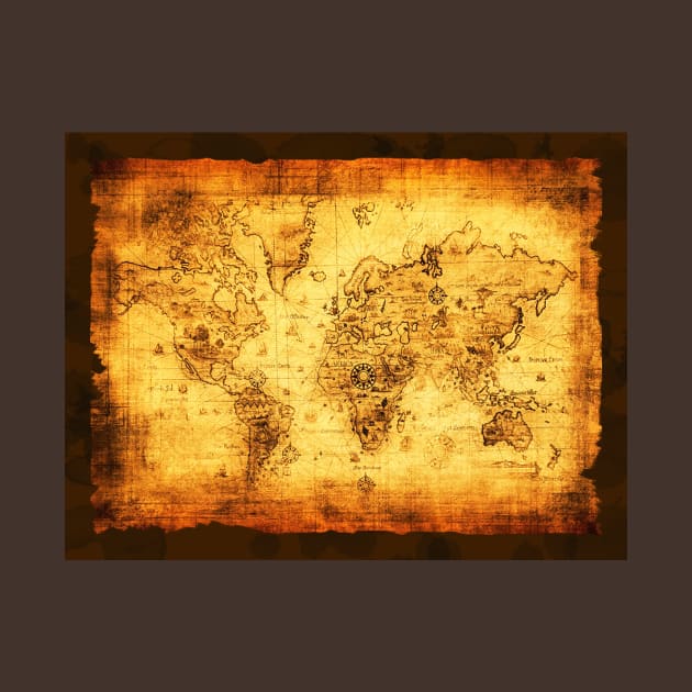 Vintage Old World Map by Highseller