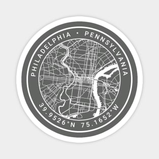 Philadelphia Map Magnet