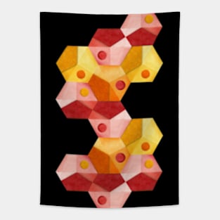 Modern Minimalist Hexagons Tapestry