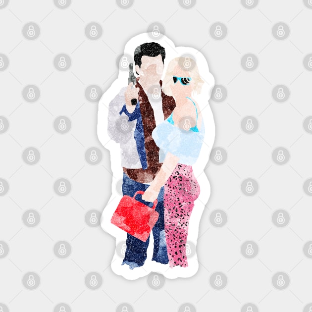 True Romance Clarence & Alabama watercolour Magnet by FisherCraft