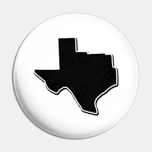 Black Texas Outline Pin