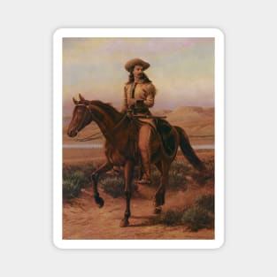 Portrait of Buffalo Bill on Charlie by William Cary Magnet