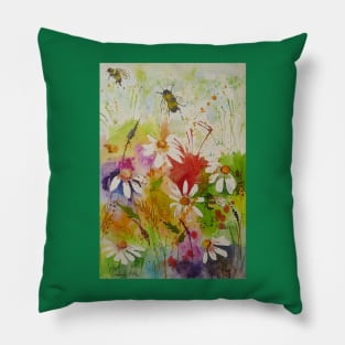 Daisies and Bees Pillow