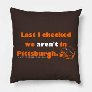 Cleveland Browns Pittsburgh Steelers Rivalry Pillow