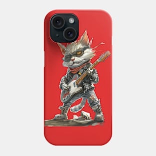 Feline Grooves: Punk Rock Cat Phone Case