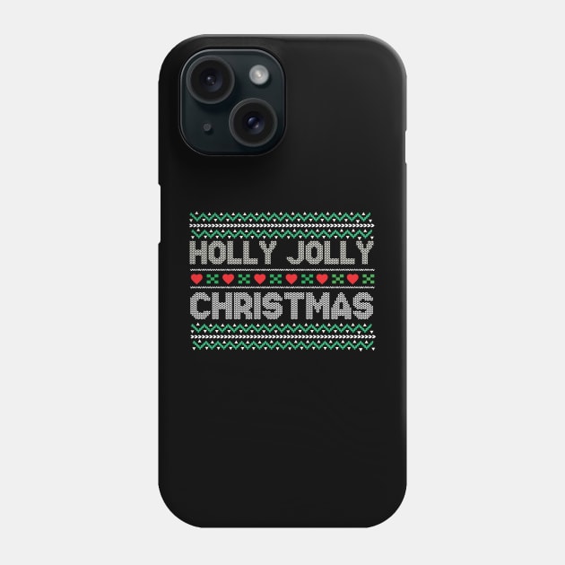 holly jolly Christmas Phone Case by MZeeDesigns