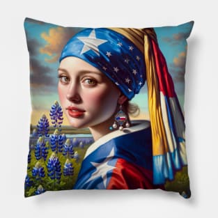 Texan Pearl: Celebrating Texas Independence Day Pillow