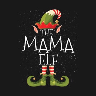 MAMA Elf Family Matching Christmas Group Funny Gift T-Shirt