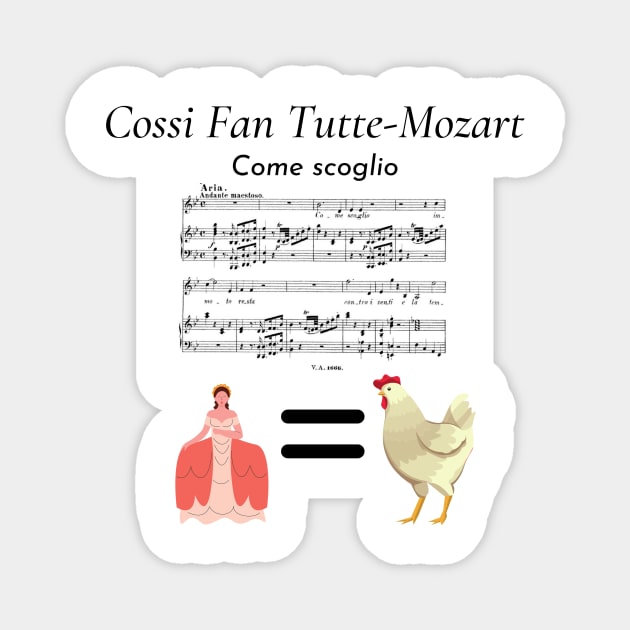 Cossi Fan Tutte-Mozart Magnet by Rosettemusicandguitar