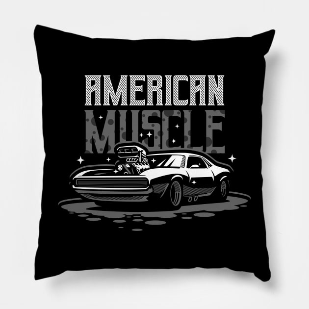 American Muscle Car Dodge Pillow by celengan