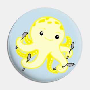 Spoonie Octopus (Yellow) Pin