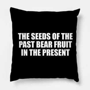 The seeds of the past bear fruit in the present Pillow