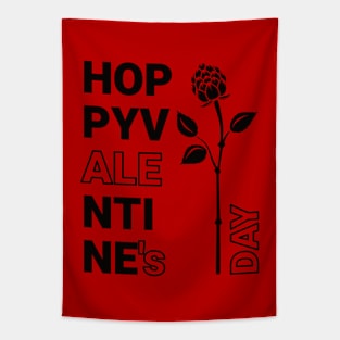 Hoppy Valentine's Day (black) Tapestry