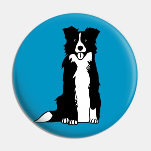 Border Collie Dog Sitting Pin