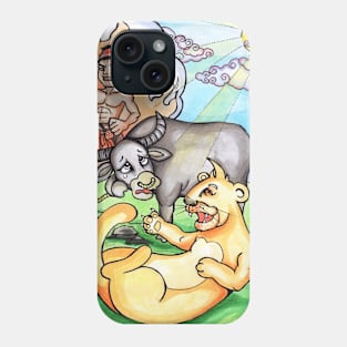 Story of Tiger and Buffalo Phone Case