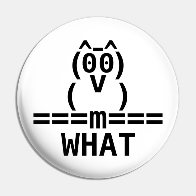 Ascii Owl Pin by Aunt Choppy