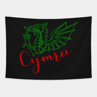 GREEN CYMRU DRAIG GOCH RED DRAGON Tapestry