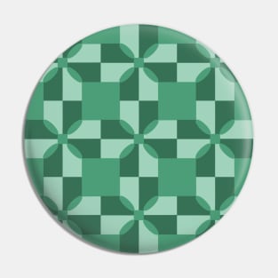 Green Idaho Patchwork Pattern Pin