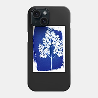 cyanotype fern 2 Phone Case