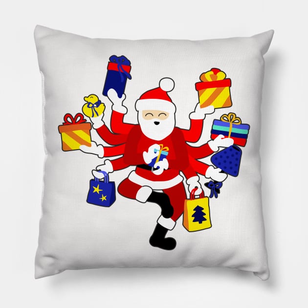 Dancing Shiva Claus Pillow by XOOXOO