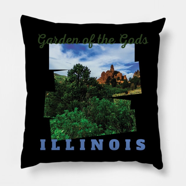 Garden of the gods, Illinois Pillow by TeeText