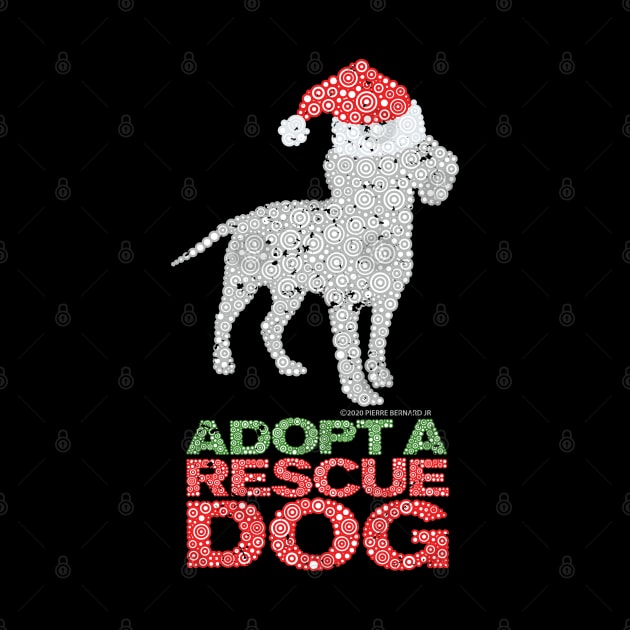 Christmas Adopt A Shelter or Rescue Dog Circle Design by pbdotman