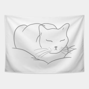 Loaf of Cat - white Tapestry