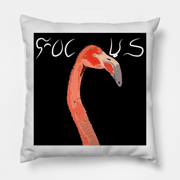 FOCUS (Plain Black) art.. Pillow by Spikynbougiee