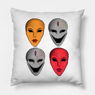 Many Masks Pillow