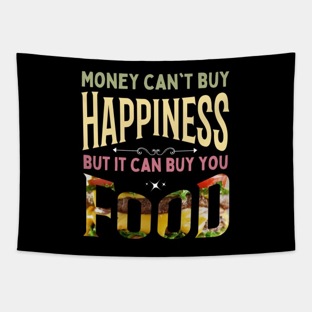 Money can t buy happiness Tapestry by Meowneytopia